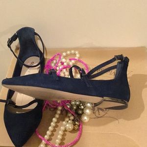 Navy blue flats